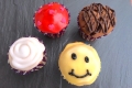Muffins mit Zitrone, Orange, Schokolade und Apfel-Zimt