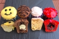 Muffins mit Zitrone, Schokolade, Apfel-Zimt und Orange